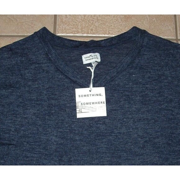 NEW Blue Medium / Large Oversized Roomy Stretchy Lightweight Cropped Sweater - Picture 2 of 2